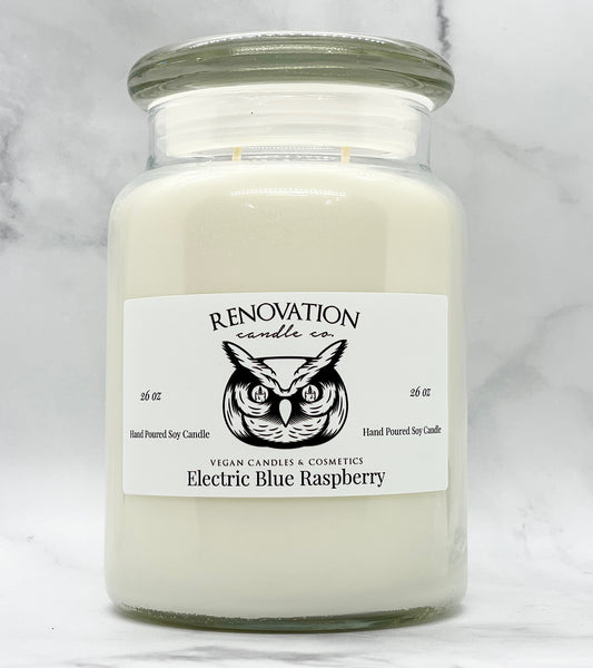 Electric Blue Raspberry Candle