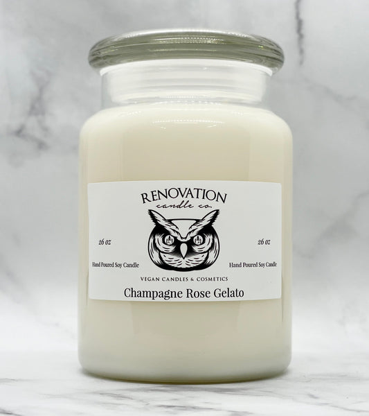 Champagne Rose Gelato Candle