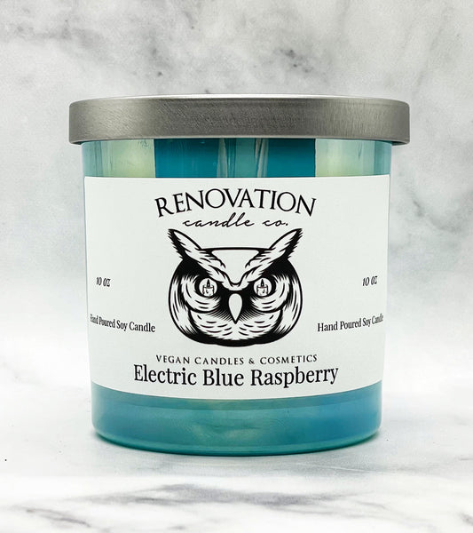 Electric Blue Raspberry Candle